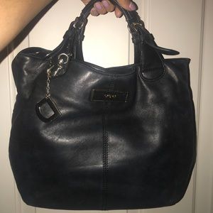 Black Leather DKNY bag